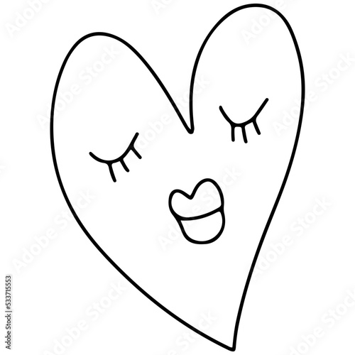 Heart doodle vector photo