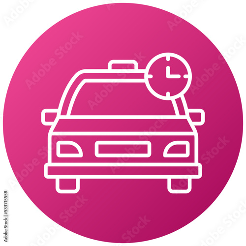 Busy Taxi Icon Style