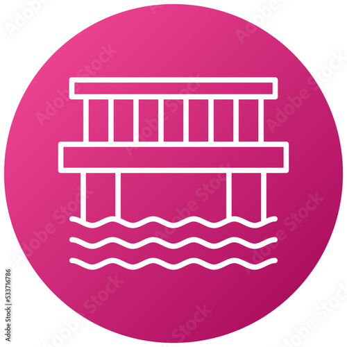 Water Bridge Icon Style