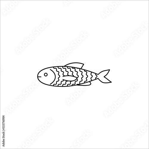 Fish icon vector isolated on white background. vector illustration. EPS 10 © NAPISAH