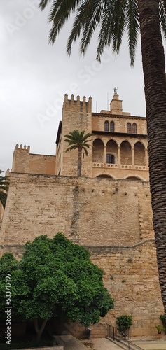 old castle in the town of island country Palma of Maiorca 