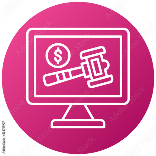 Online Bidding Icon Style