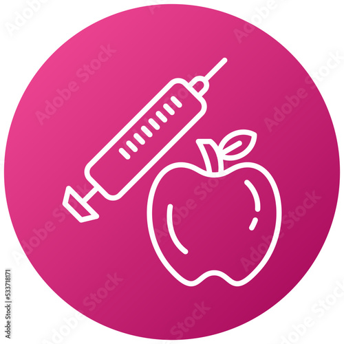 Genetic Modification Food Icon Style