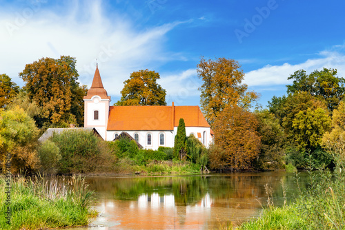 Church in village Zimutice, South Bohemia, Czech Republic.