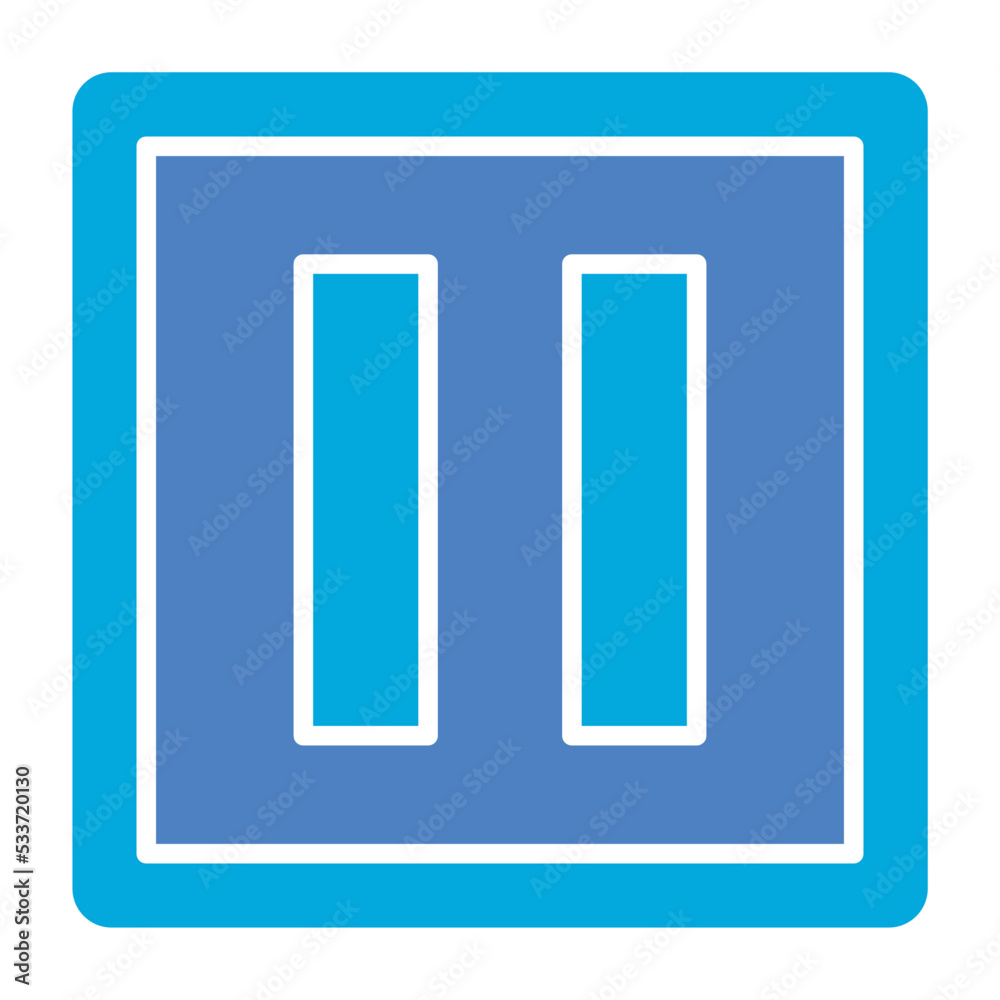 Pause Glyph Two Color Icon Pause Glyph Two Color Icon