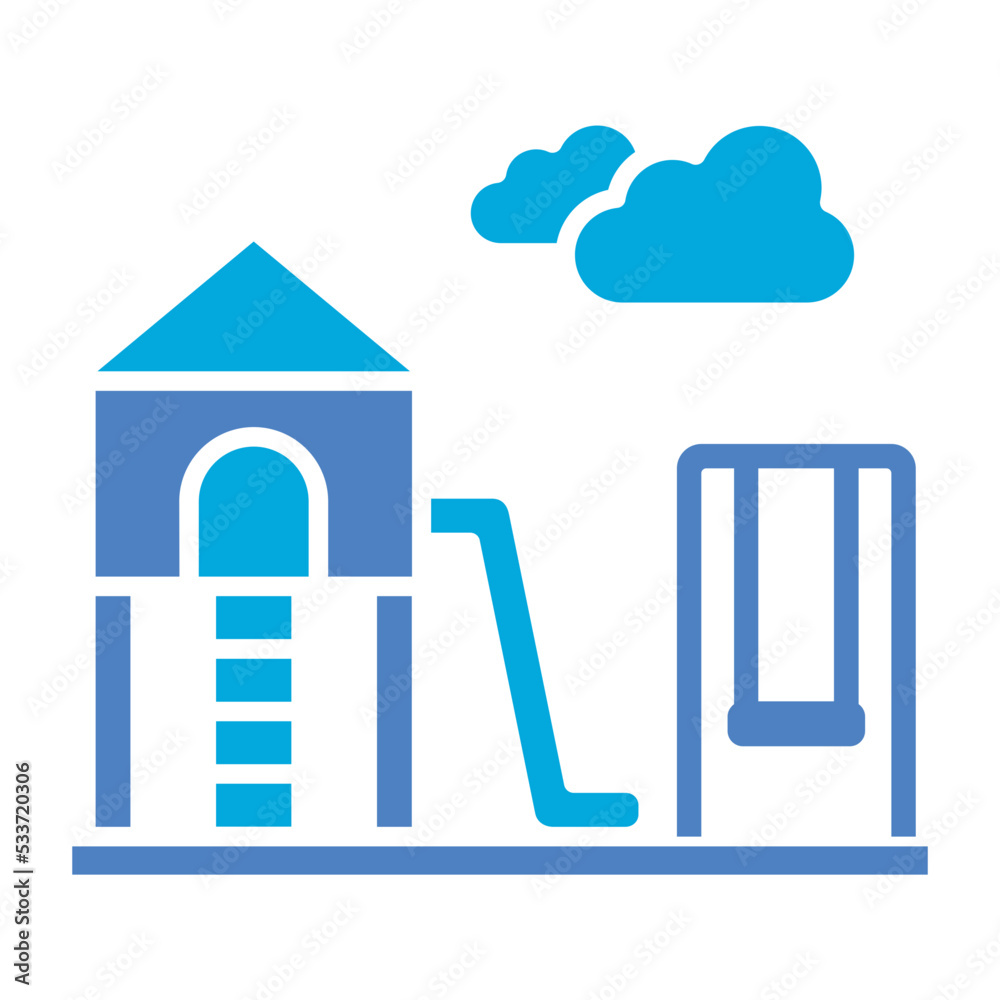Playground Glyph Two Color Icon Playground Glyph Two Color Icon