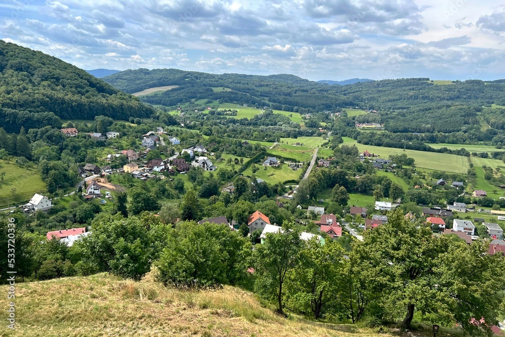 view of the landscape around the town of Stramberk