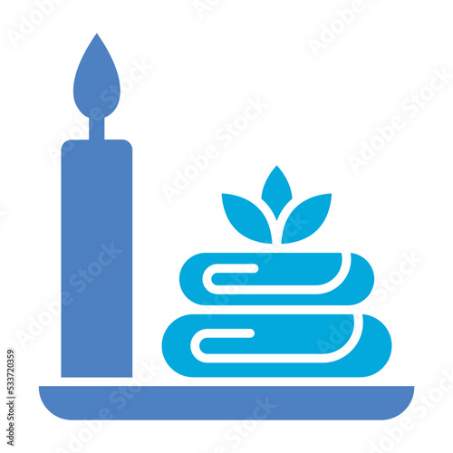 Spa Glyph Two Color Icon
