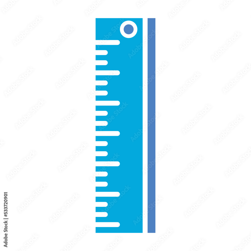Ruler Glyph Two Color Icon Ruler Glyph Two Color Icon