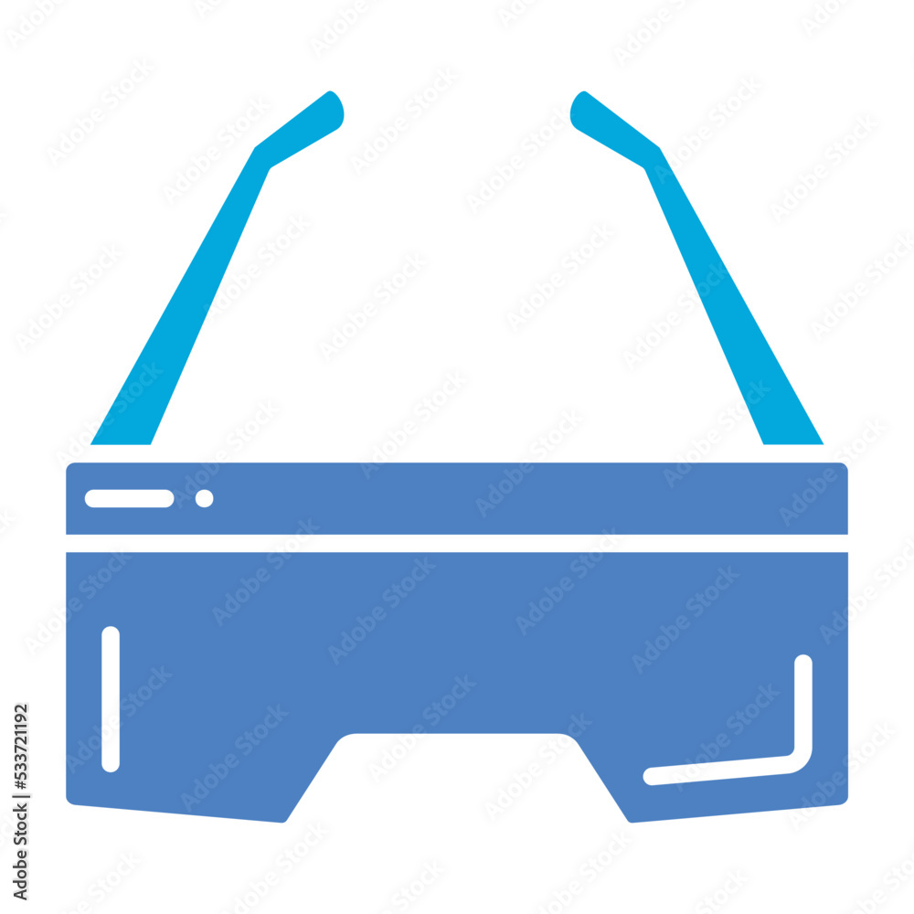 Smart Glasses Glyph Two Color Icon Smart Glasses Glyph Two Color Icon