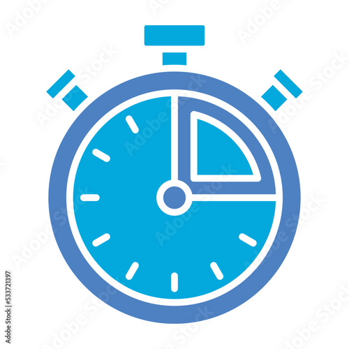 Free Download Stopwatch Glyph Two Color Icon - GFXLoad