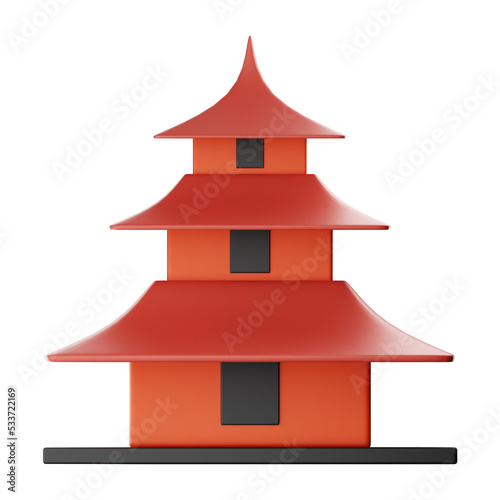 Premium Japanese Culture icon 3d rendering on isolated background
