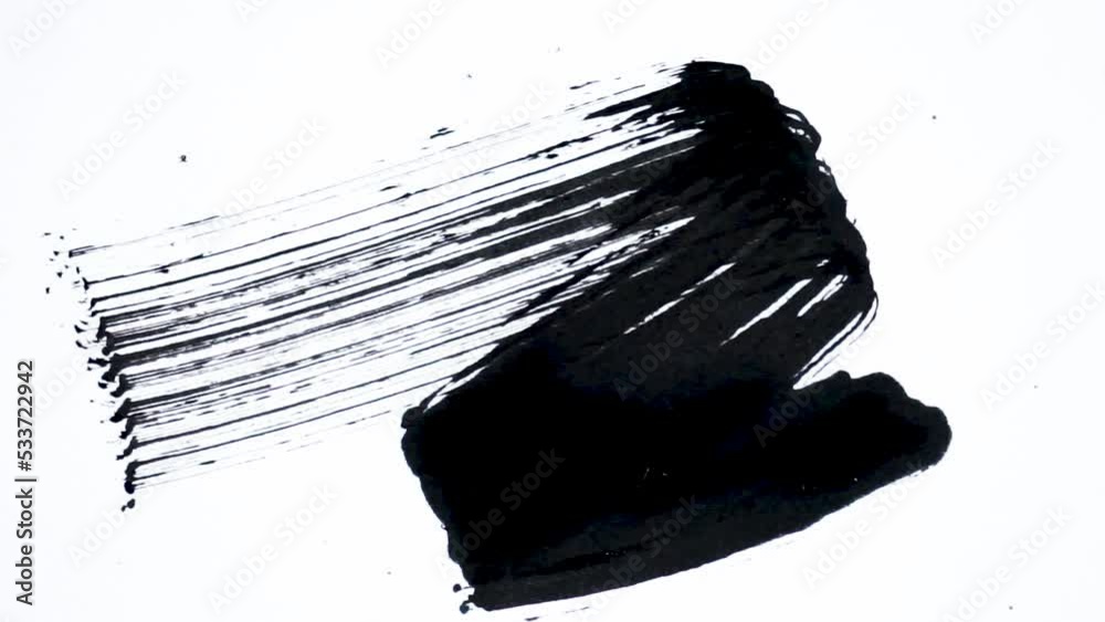 black line brush strokes for footage elements overlay. animated hand scraping mascara with black ink for lower third and transition. 