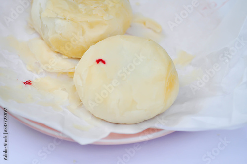 Chinese bun, mooncake or Singapore bun or teochew or teochew mooncake or Singaporean Buns photo