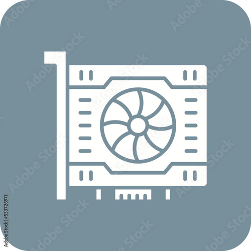 Vga Card Multicolor Round Corner Glyph Inverted Icon