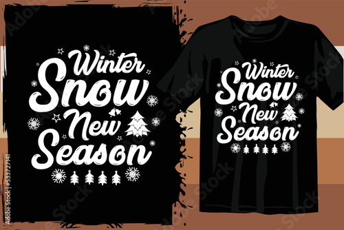 Winter Season typography design for Printing on t shirt . Winter design Vector graphics. Winter SVG Design