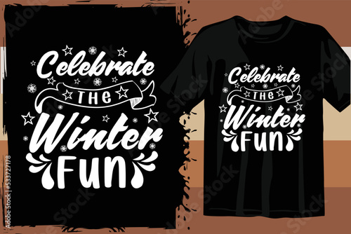 Winter Season typography design for Printing on t shirt . Winter design Vector graphics. Winter SVG Design