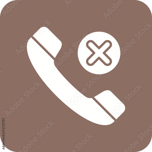 Rejected Multicolor Round Corner Glyph Inverted Icon