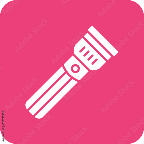 Flashlight Multicolor Round Corner Glyph Inverted Icon