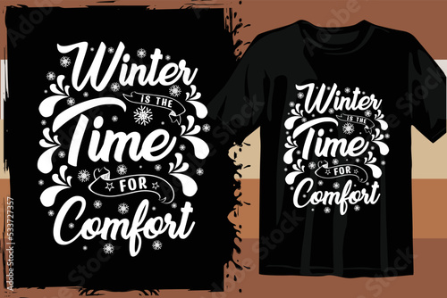 Winter Season typography design for Printing on t shirt . Winter design Vector graphics. Winter SVG Design