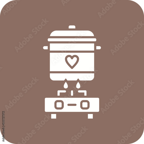 Cooking Multicolor Round Corner Glyph Inverted Icon