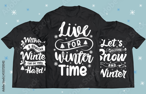 Winter Season typography design for Printing on t shirt . Winter design Vector graphics. Winter SVG Design