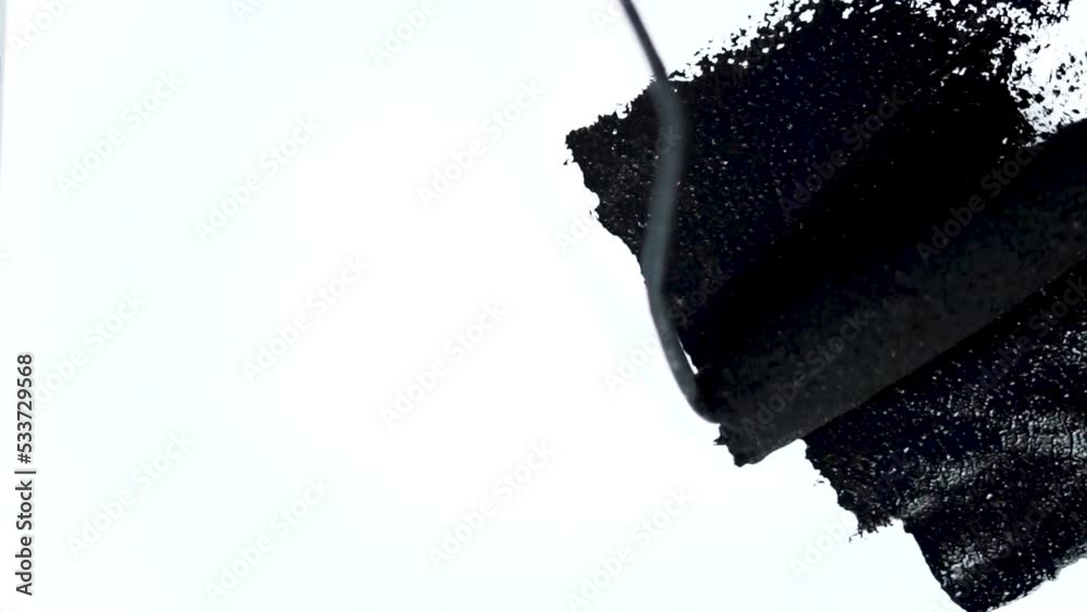 Black paint strokes with roller brushes for transition animations, footage overlay and backgrounds Black paint strokes with roller brushes for transition animations, footage overlay and backgrounds