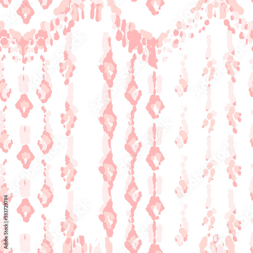 Ethnic Vector Pattern. Bohemian Peacock Print. Fashion Retro Art. Abstract Modern Batik. Geometric Ikat Seamless Design. Vintage Ornament. Rhombus Watercolor Background. 