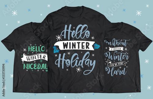Winter Season typography design for Printing on t shirt . Winter design Vector graphics. Winter SVG Design