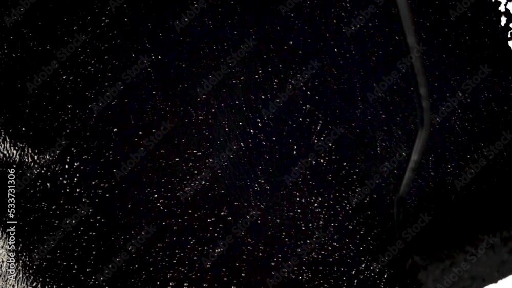 Black paint strokes with roller brushes for transition animations, footage overlay and backgrounds