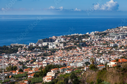 View of Funchal city and marina, Madeira, Portuga,l Europe