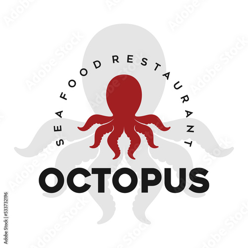 kraken logo vector illustration design inspiration, octopus logo, squid logo