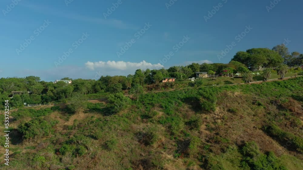 sunny day phuket island hilltop bay house terrace aerial panorama 4k thailand sunny day phuket island hilltop bay house terrace aerial panorama 4k thailand