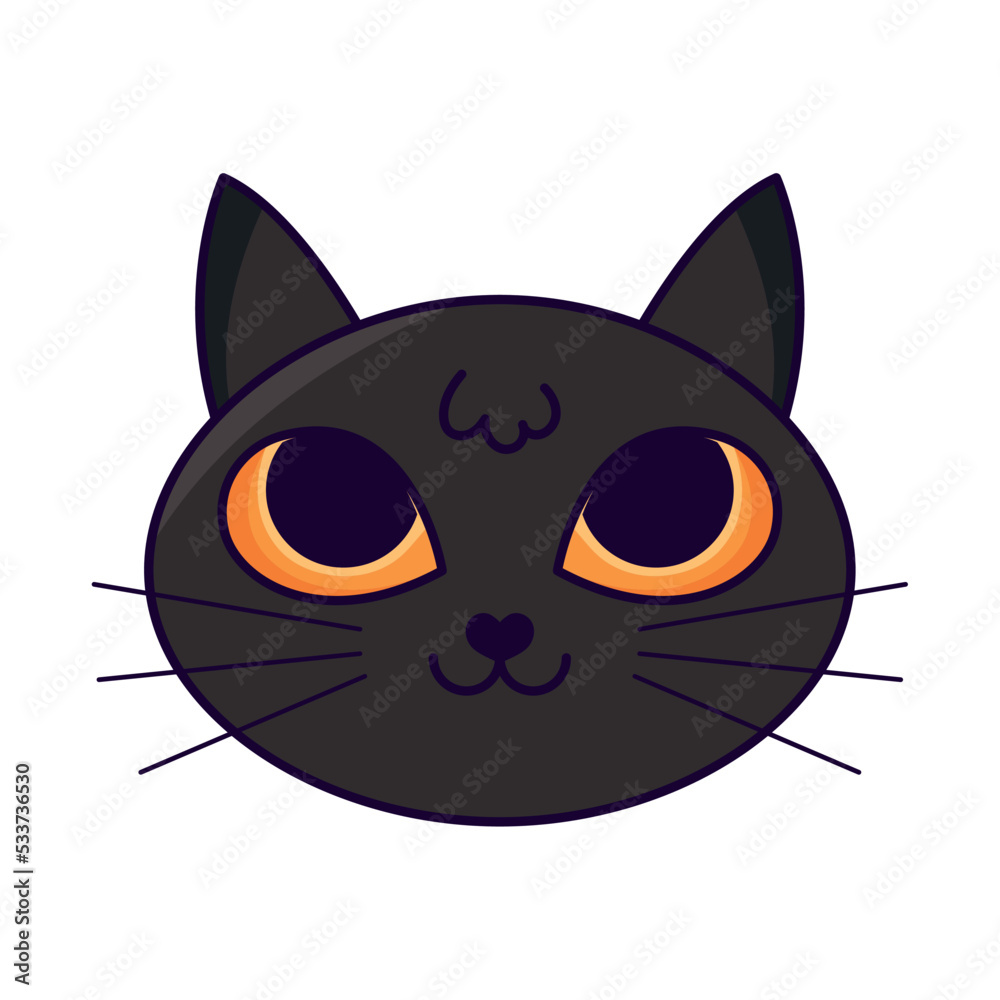 Fototapeta premium black cat face