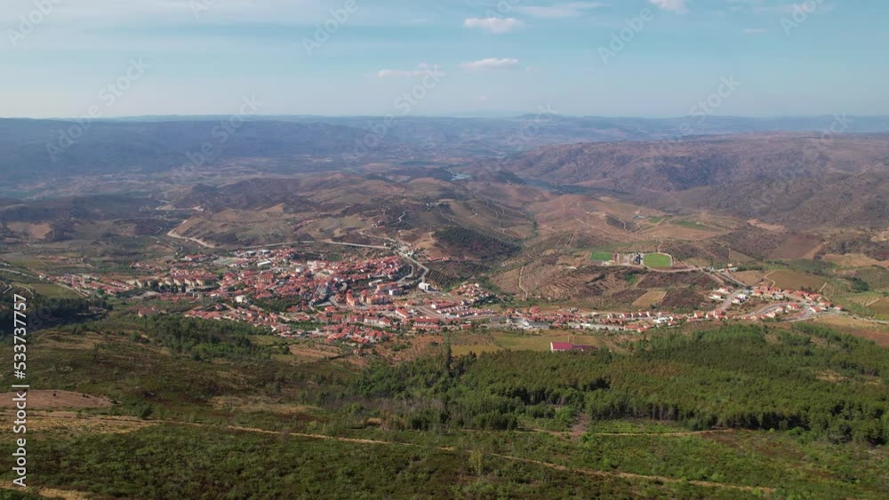 View of the city from Viewpoint. Torre de Moncorvo, Portugal