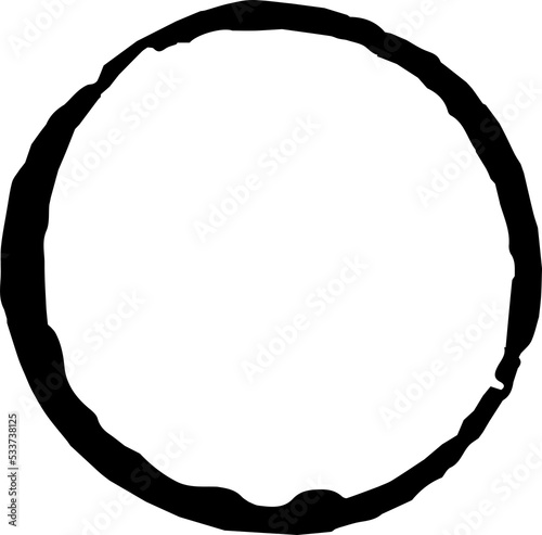 watercolour circle shape design illustration isolated on transparent background