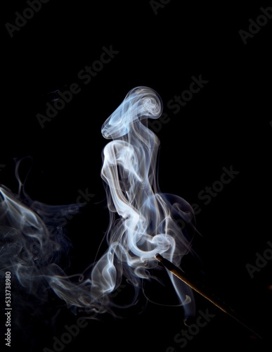 smoke on black background