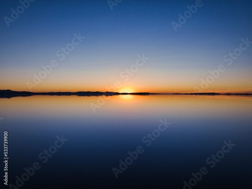 Sunset over water     Great Salt Lake