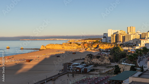 Sunset at Praia da Rocha, Portimão, Algarve, Portugal photo