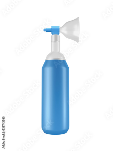 Transparent Portable Emergency Metal Oxygen Bottle Image