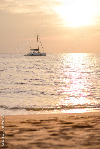 sunset in the sea