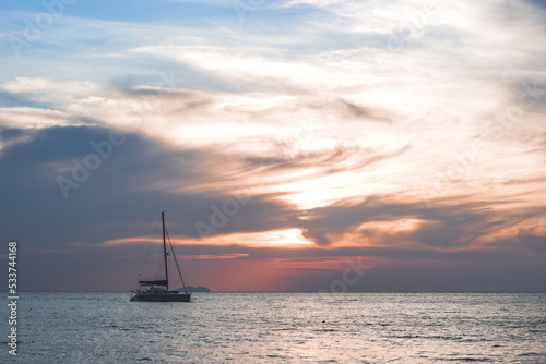 sunset over the sea