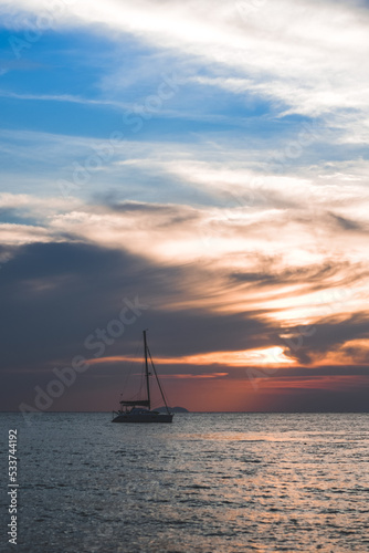 sunset over the sea