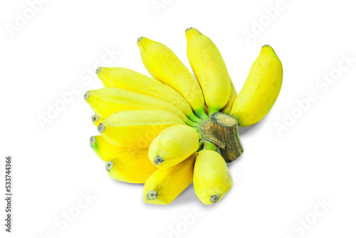 Bunch of bananas isolated on white background.