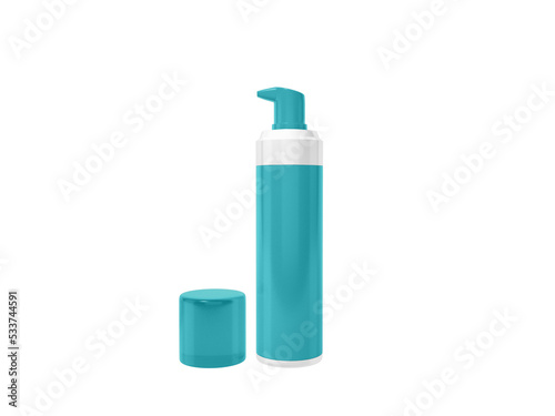 Transparent Skincare Lotion Bottle Image