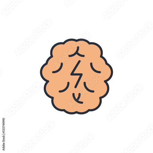 Brainstorm icons  symbol vector elements for infographic web