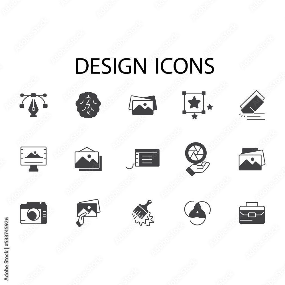 design icons set . design pack symbol vector elements for infographic web