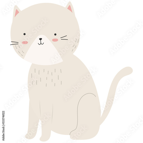 Cute Cat Cartoon Illustration
