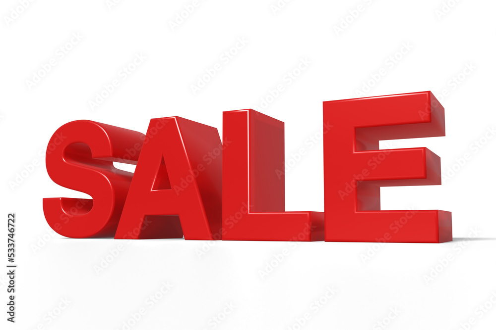 Three-dimensional SALE text banner,3D illustration Three-dimensional SALE text banner,3D illustration