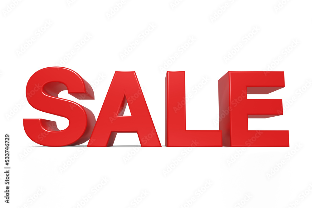 Three-dimensional SALE text banner,3D illustration Three-dimensional SALE text banner,3D illustration